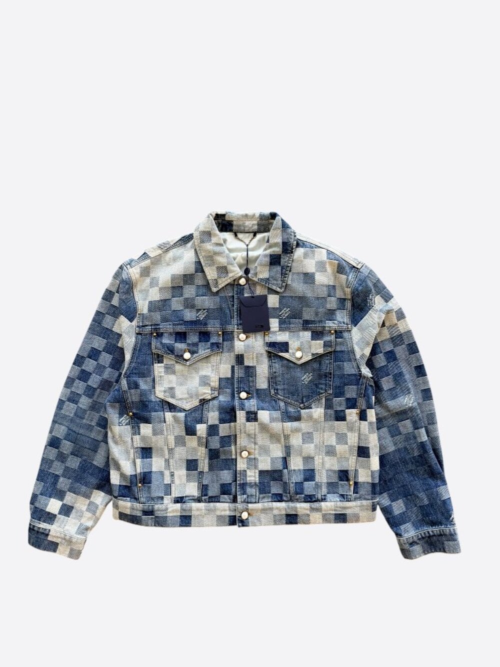 Louis Vuitton Blue Damoflage Denim Jacket